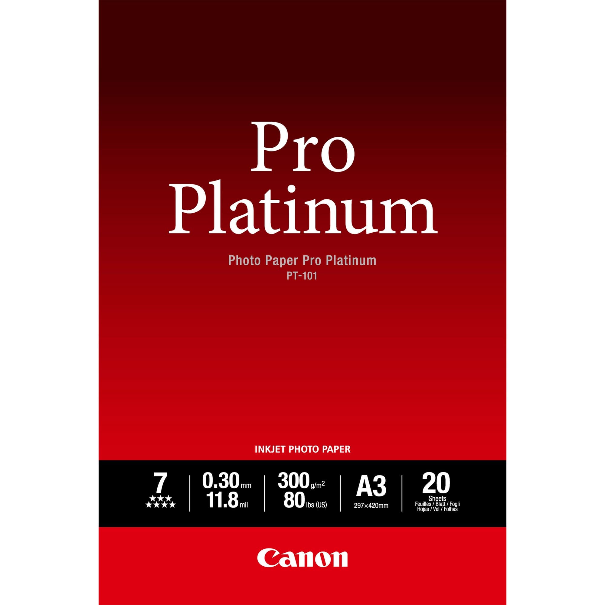 Canon Canon A3 Pro Platinum PP-20 pk CPT101A3