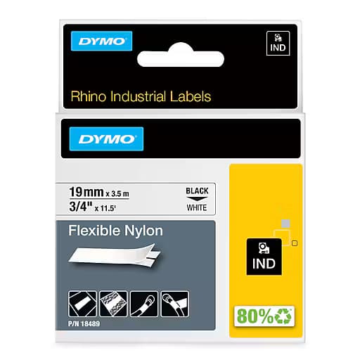 Dymo Dymo Rhino Ny Lbl 19mm Blk/Wht DY18489