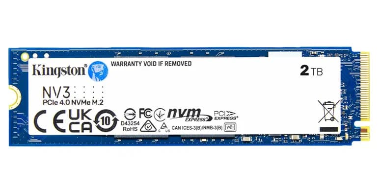 Kingston Kingston 2TB NV3 M.2 Pcie 4.0 NVME SSD R/W 6000/5000 MB/S SNV3S/2000G