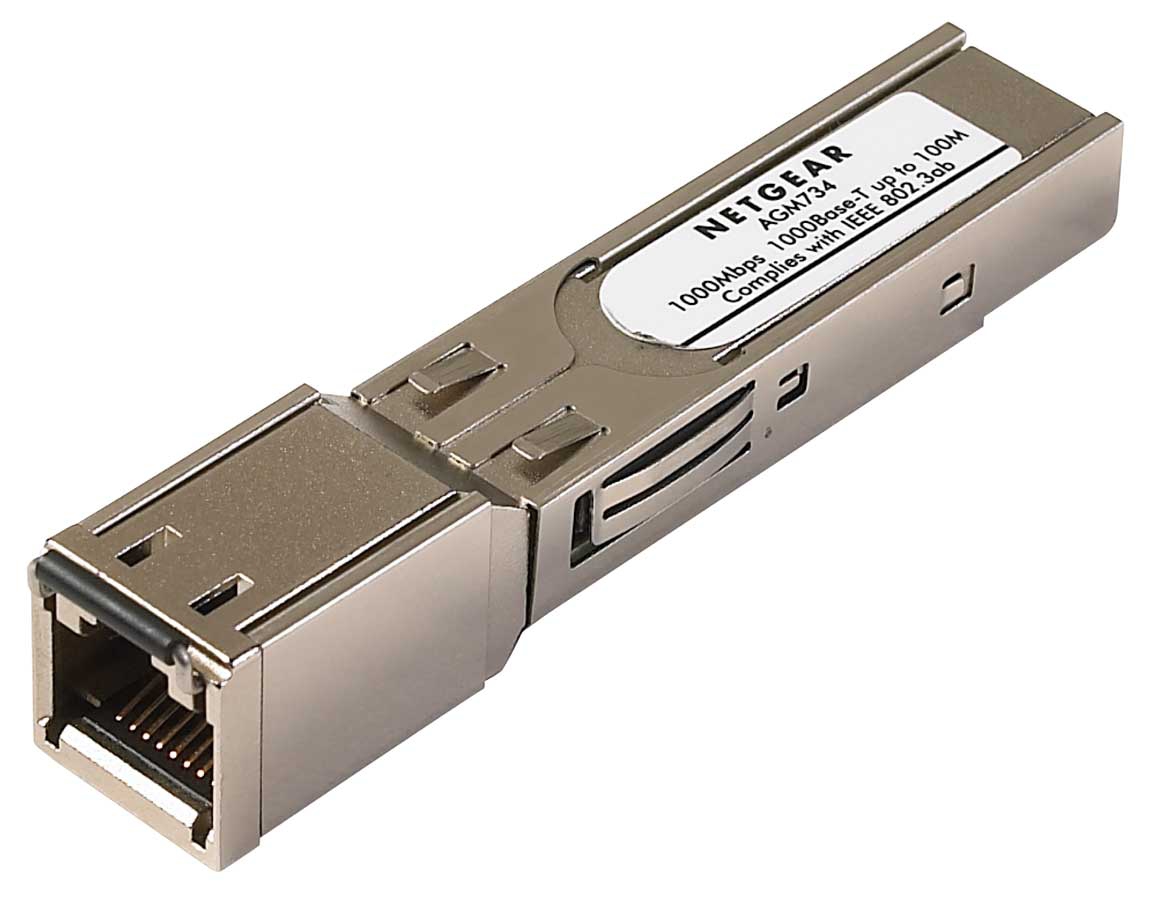 NETGEAR AGM734-10000S ProSafe 1000BASE-T SFP RJ45 GBIC Module — NETGEAR