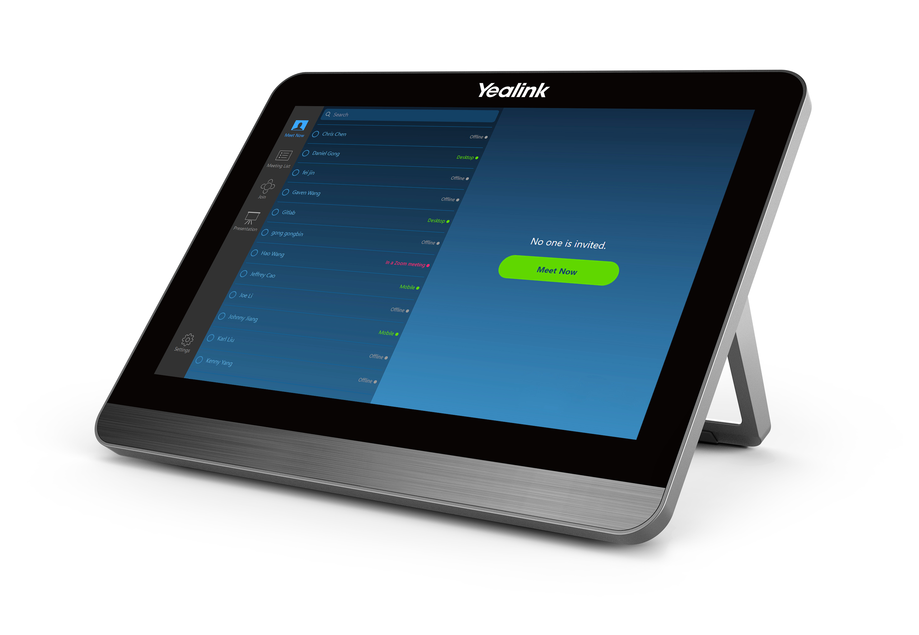 Yealink CTP18-STD Collaboration Touch Panel Console for Yealink Meetingbar Teams & Zoom — Yealink