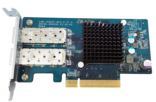 QNAP LAN-10G2SF-MLX Dual-port 10GbE SFP+ network expansion card — QNAP