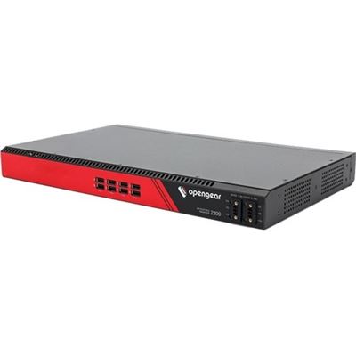 OM2224-24E-10G 24 selectable serial ports + 24x 1GbE switch 10GbE SFP+ Docker Support TPM 2.0 Dual DC — Opengear