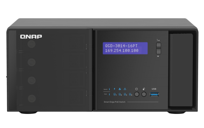QNAP QGD-3014-16PT-8G Smart Edge PoE Switch NAS NVR Router Appliance — QNAP