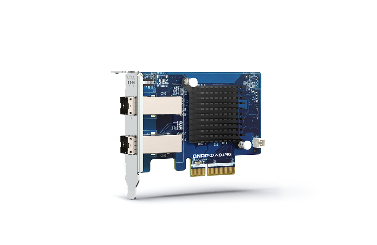 QNAP QXP-3X4PES 2-port PCIe Gen3 x4 expansion card — QNAP