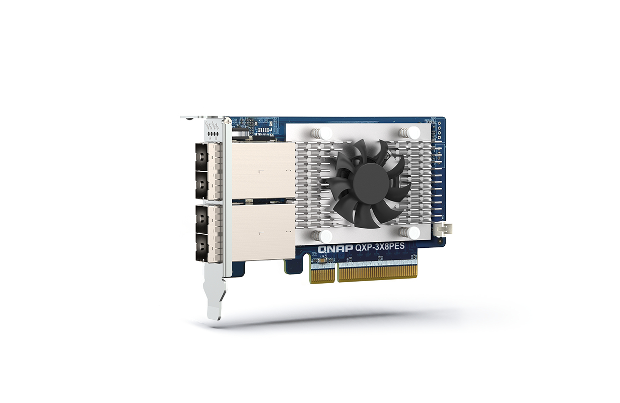 QNAP QXP-3X8PES 2-port PCIe Gen3 x8 expansion card — QNAP