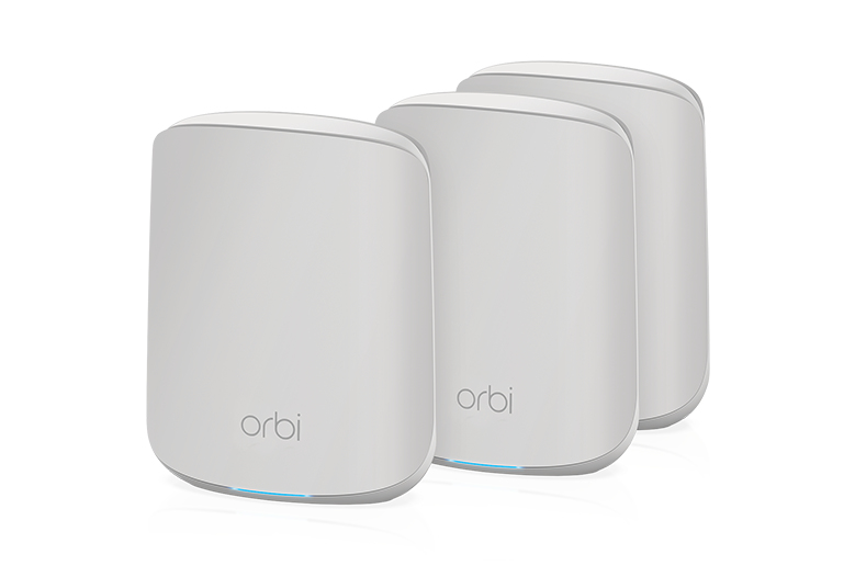 NETGEAR RBK353-100AUS Orbi Dual-Band WiFi 6 Mesh System 1.8Gbps Router + 2 Satellites — NETGEAR
