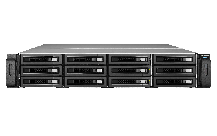 QNAP REXP-1220U-RP 2U 12-bay RAID expansion enclosure with rail kit included — QNAP