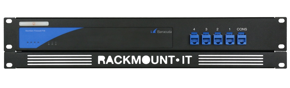Rackmount.IT RM-BC-T1 Rack mount Kit for Barracuda F18 Rev. A / F80 Rev. A / X50 / X100 / X200 — Rackmount.IT