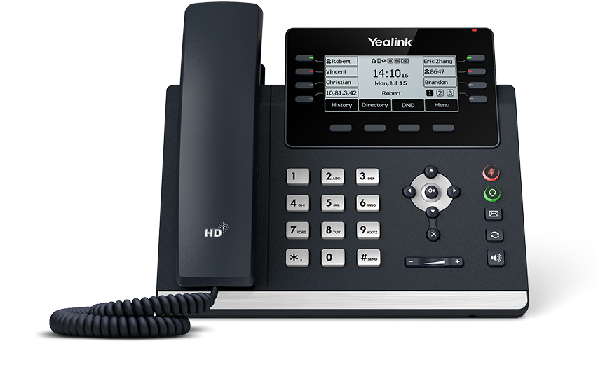 Yealink SIP-T43U IP Phone Dual GigE Backlit LCD PoE — Yealink