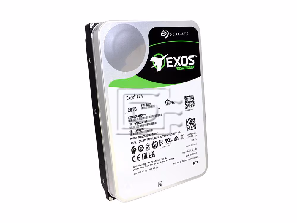Exos X24 20TB Enterprise HDD CMR SATA 3.5 Inch — Seagate