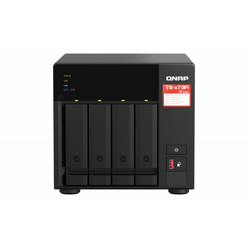 4-Bay NAS AMD Ryzen V1500B quad-core CPU 8GB RAM — QNAP