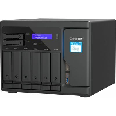8-Bay NAS 8-core 2.8GHz 10GbE and 2.5GbE LAN 8G RAM — QNAP
