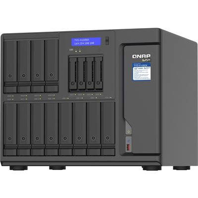 16-Bay NAS (12x 3.5in HDD + 4x 2.5in SSD) Intel Xeon W-1250 6 Core — QNAP