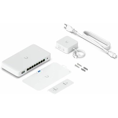 UniFi Device Bridge Switch Compact PoE+ switch with 10 GbE port 7x 2.5 GbE ports and WiFi 7 bridging — Ubiquiti