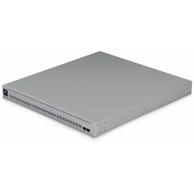 Professional-grade 24-port Layer 3 Etherlighting Switch with (16) 10 GbE (8) 2.5 GbE and (2) 25G SFP28 ports — Ubiquiti