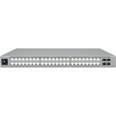 Professional-grade 48-port Layer 3 Etherlighting PoE+++ switch with (32) 10 GbE (16) 2.5 GbE PoE and (4) 25G SFP28 ports — Ubiquiti
