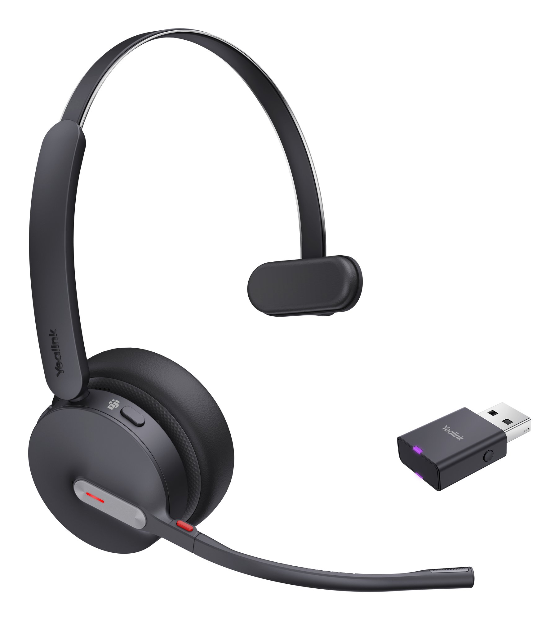 Yealink WH64-HYBRID-MONO-TEAMS Mono Hybrid Wireless DECT and Bluetooth Headset Teams/UC — Yealink
