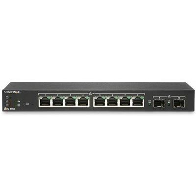 SONICWALL SWITCH SWS12-8 WITH WIRELESS NETWORK MANAGEMENT AND SUPPORT 3YR — SONICWALL