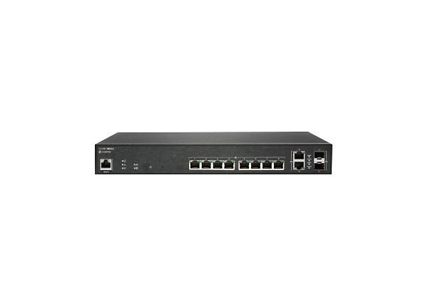 SONICWALL SWITCH SWS12-10FPOE WITH WIRELESS NETWORK MANAGEMENT ESSENTIAL AND SUPPORT 1YR — SONICWALL
