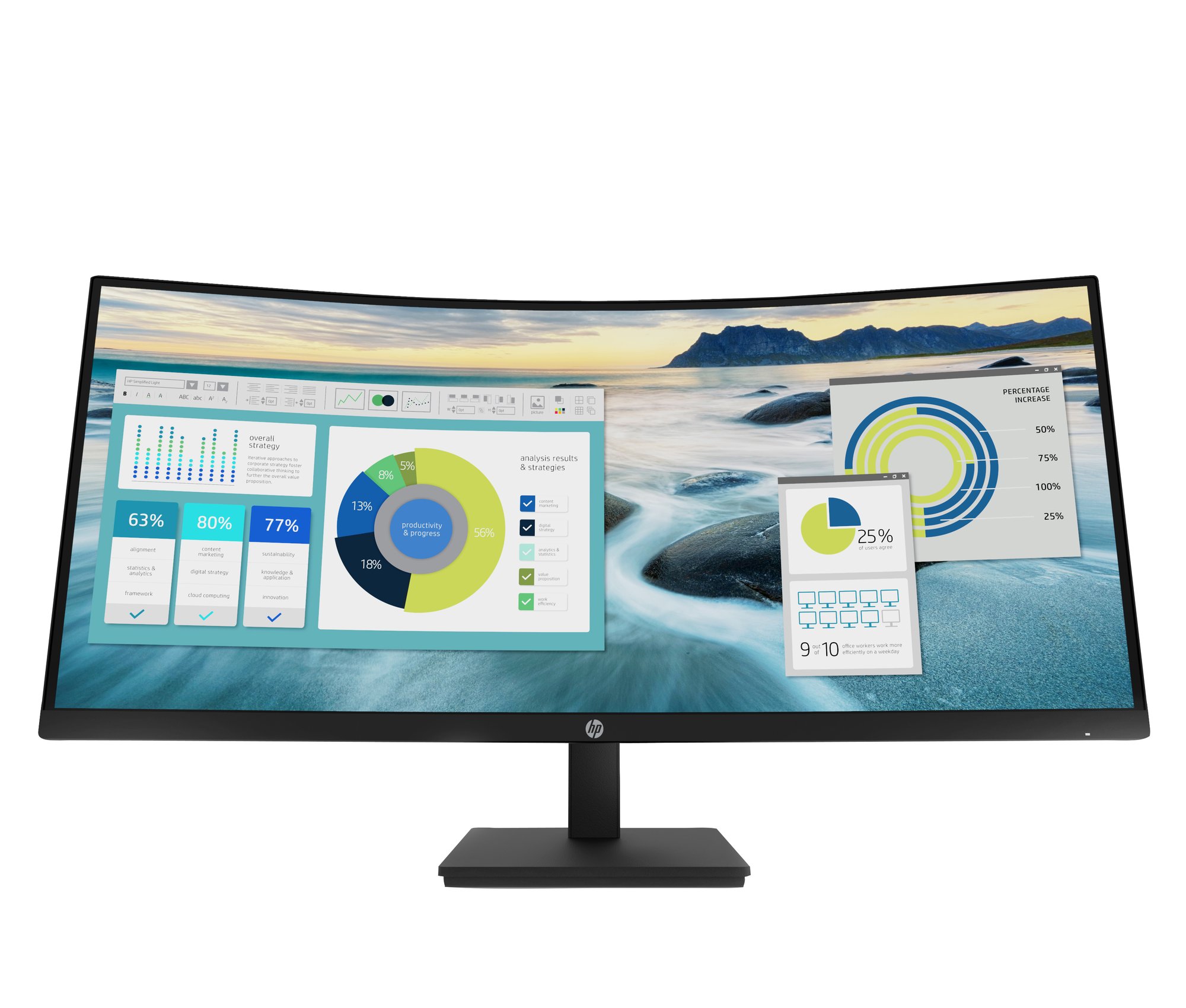 HP P34hc G4 34 inch WQHD USB-C Curved Monitor — HP