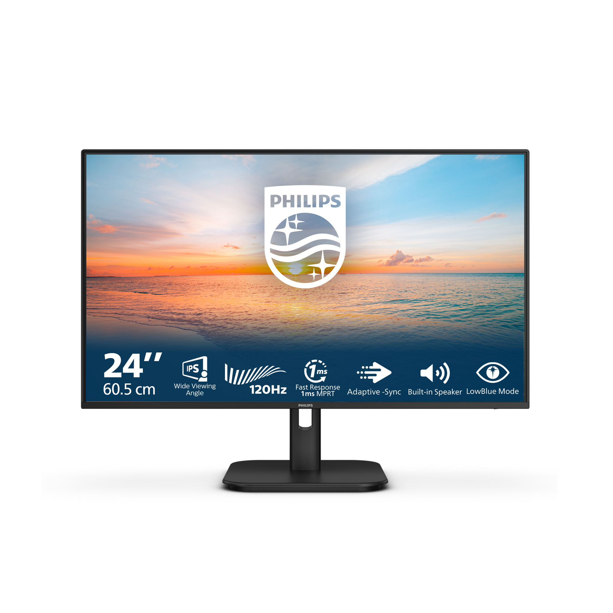 PHILIPS 24E1N1200A/75 24" 16:9 1080P FHD IPS LED,100HZ,MPRT 1MS,HDMI,DP,VGA,SPKR,4YR — PHILIPS