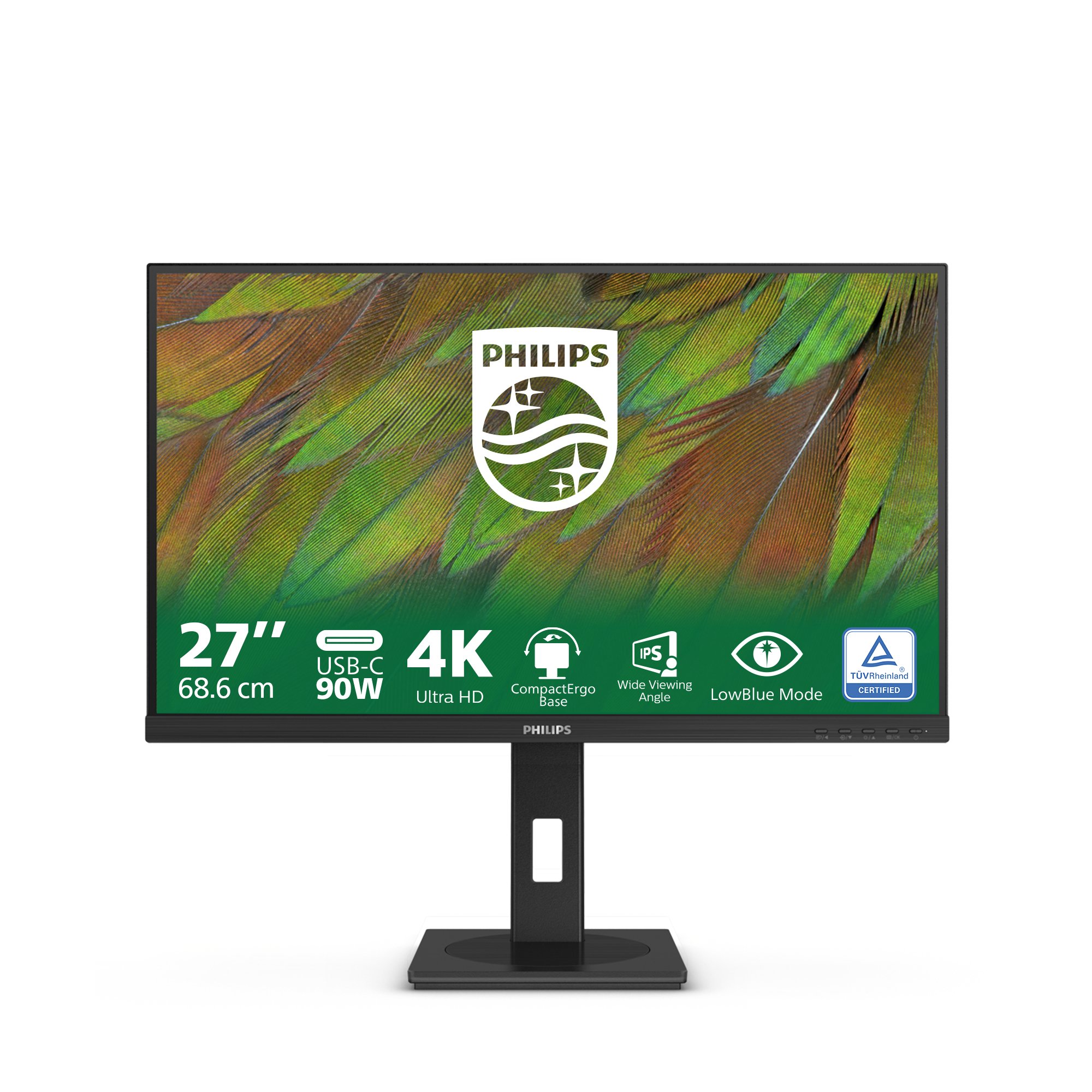 PHILIPS 27B1U3900/75 27" 16:9 4K UHD IPS LED 60HZ,4MS,USB-C DOCK,HDMI,DP,SPKR,H/ADJ,4YR — PHILIPS