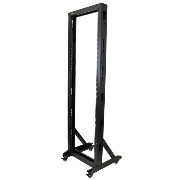 STARTECH.COM A/V TELECOM AND SERVER RACK - 2-POST OPEN FRAME DESIGN - 42U, 2 YR — STARTECH
