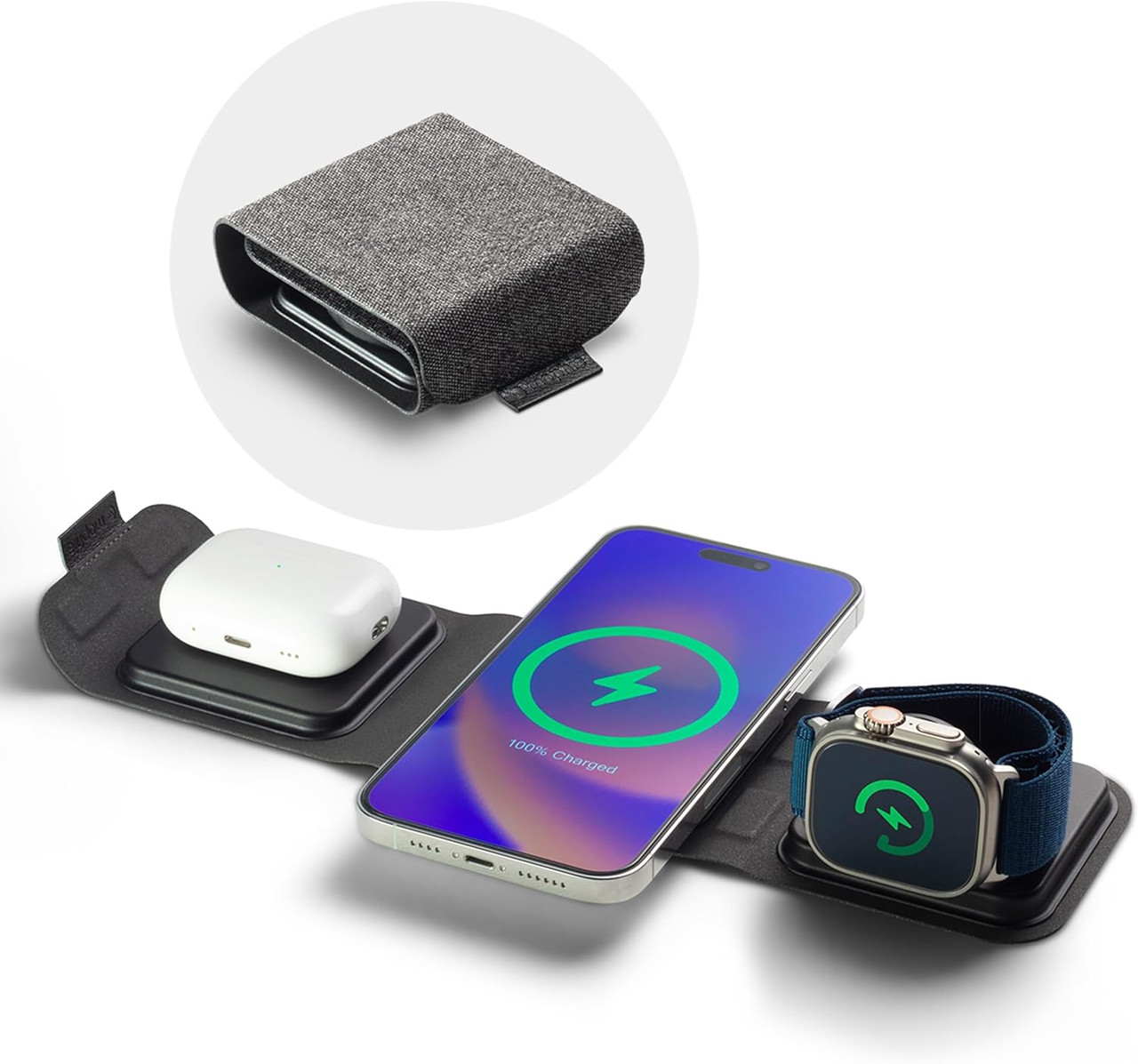 ZAGG Mophie UNV WRLS 3in1 travel charger w/ MagSafe - Black — ZAGG