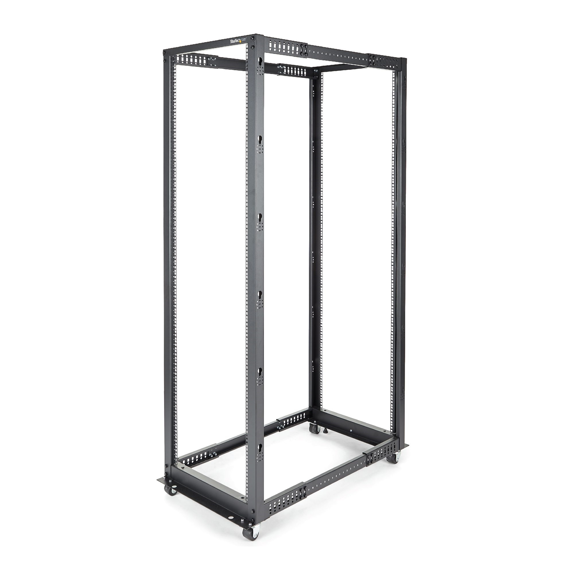 STARTECH.COM 19" 42U OPEN FRAME SERVER RACK MOBILE ADJUSTABLE DEPTH 22-40" 2 YR — STARTECH