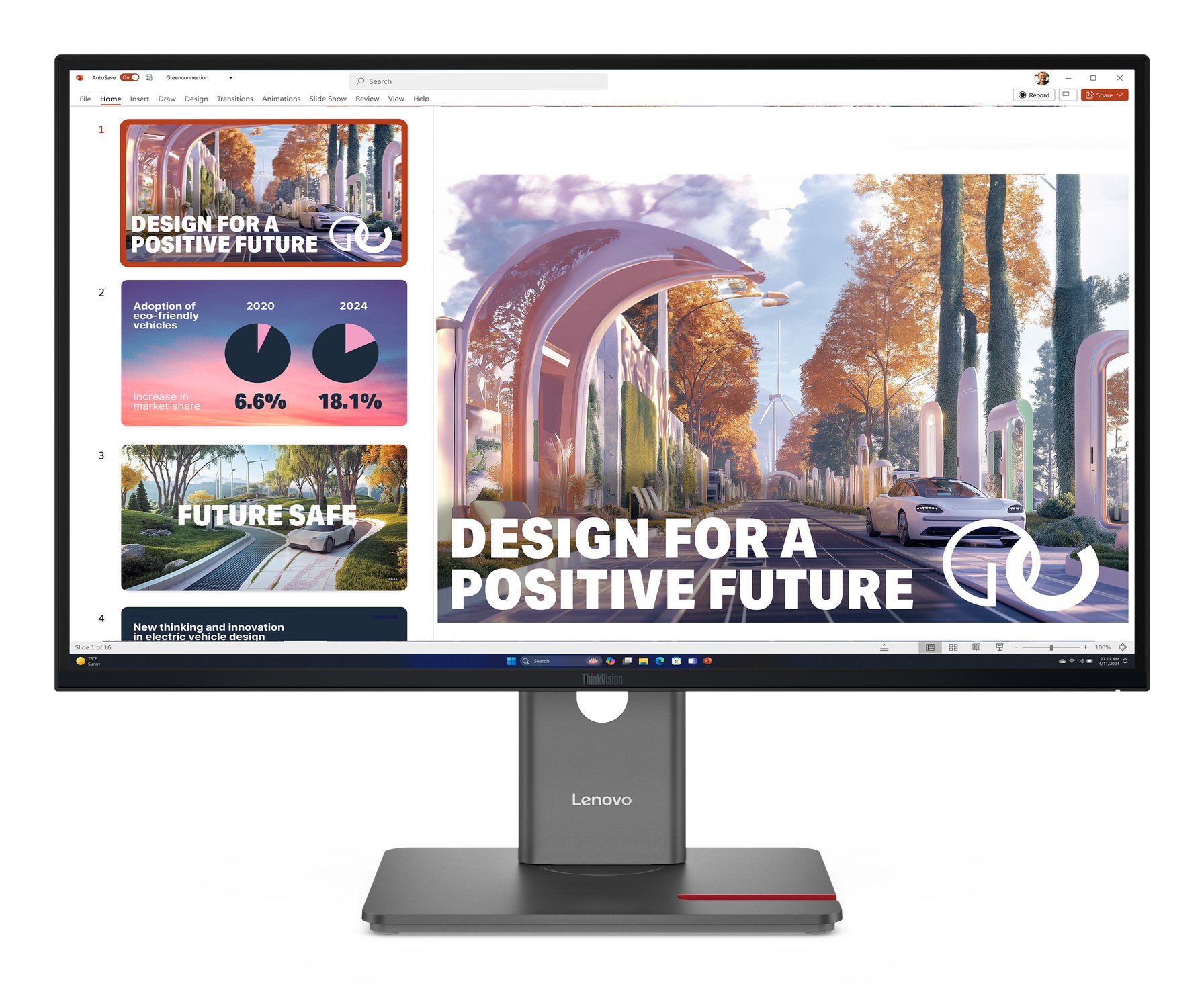 LENOVO P27QD-40 27" QHD 2560X1440 (16:9), DP+HDMI+USBC, DP OUT, RJ45, PD 140W, 3Y — LENOVO
