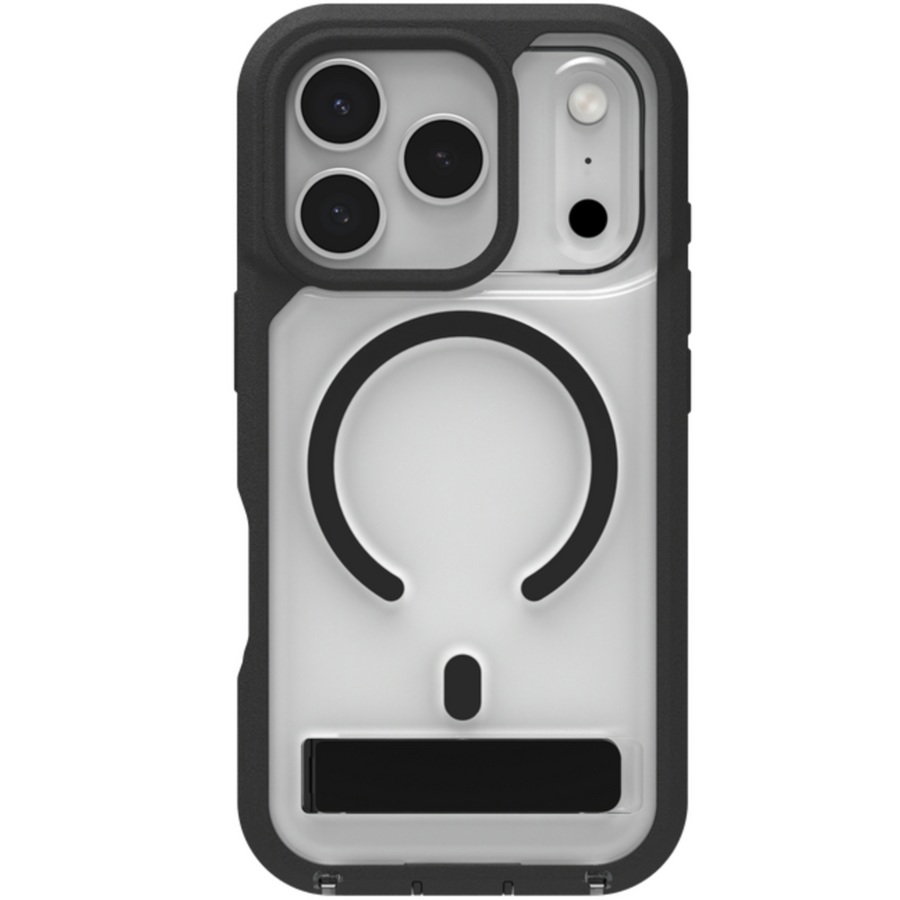 ZAGG Rainier Snap Kickstand + Camera Control Button Case, Apple 17 Pro, Black (CC) — ZAGG