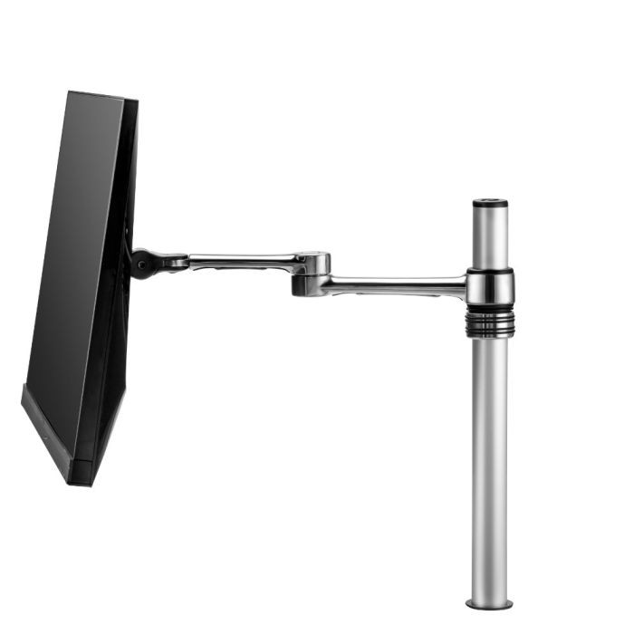 ATDEC SINGLE MONITOR DESK MOUNT, UP TO 32" & 8KG, VESA 75x75, 100x100, POLISHED, 10 YR WTY — ATDEC