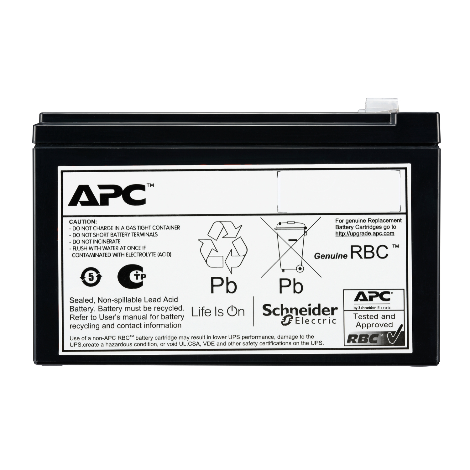 APC REPLACEMENT BATTERY CARTRIDGE #205. VRLA, 9AH, 72V DC, 2YR WARRANTY FOR SRV3K TWR UPS — APC