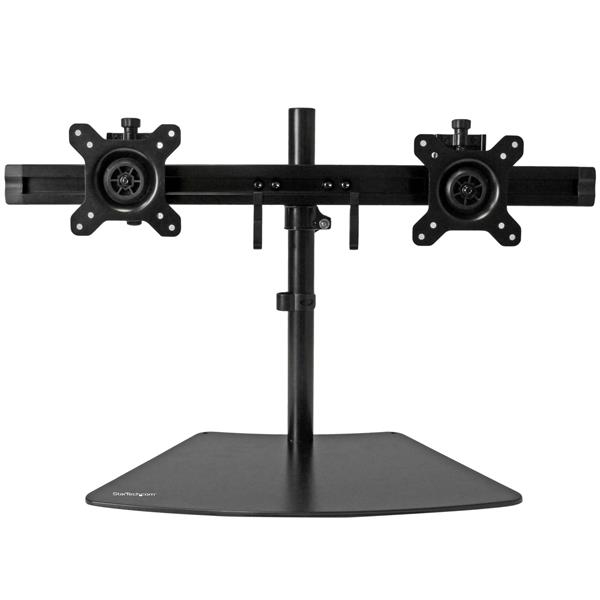 STARTECH.COM DUAL MONITOR STAND FOR UP TO 24" MONITORS - HORIZONTAL - BLACK 5 YR — STARTECH