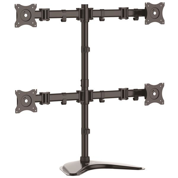 STARTECH.COM QUAD MONITOR STAND - STEEL - VESA MOUNT MONITORS UP TO 27IN 5 YR — STARTECH