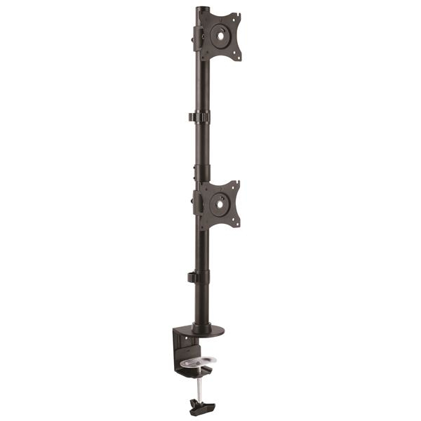 STARTECH.COM DESK MOUNT DUAL MONITOR MOUNT - VERTICAL - UP TO 27" MONITORS 5 YR — STARTECH