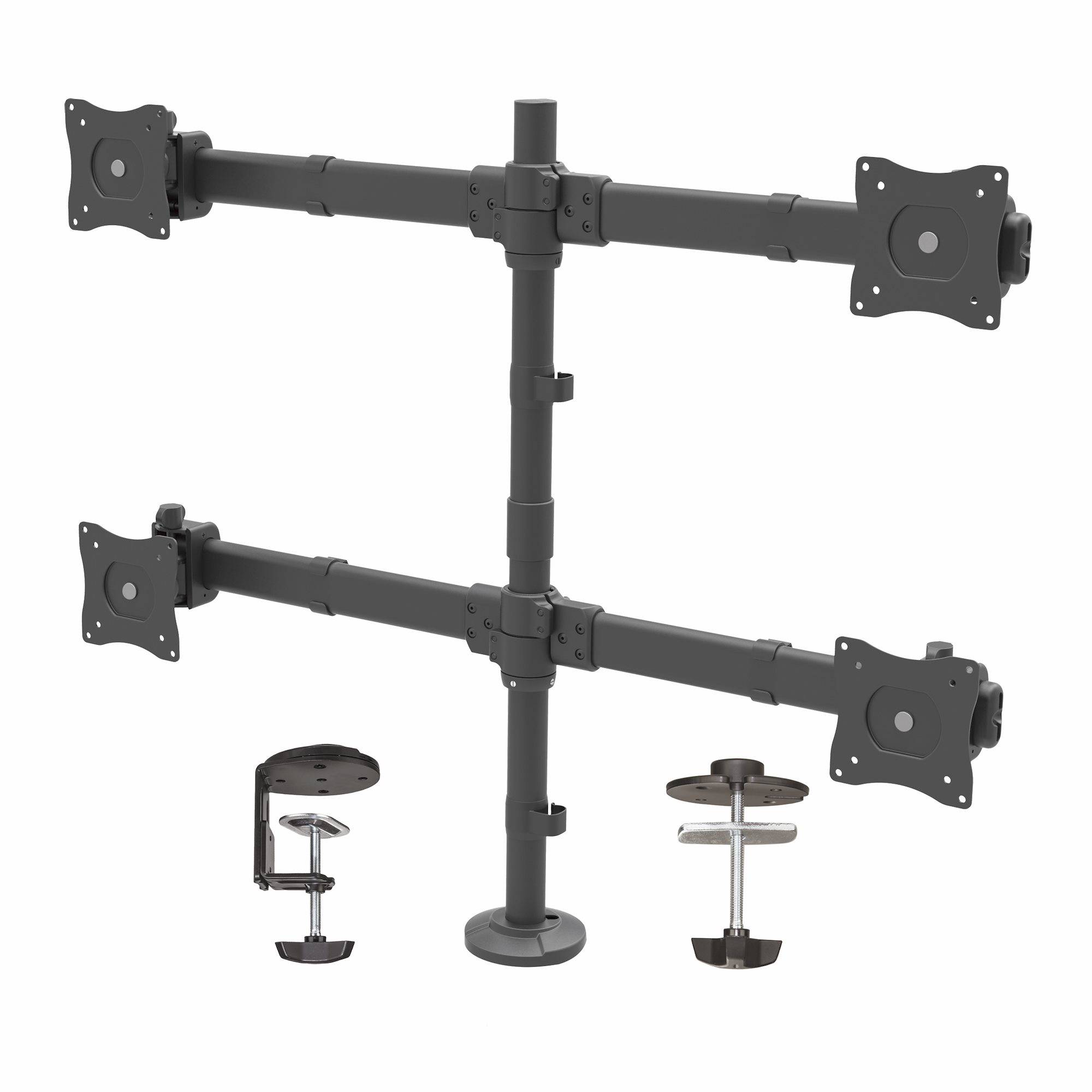 STARTECH.COM DESK MOUNT QUAD MONITOR ARM ARTICULATING - 4 VESA 27" DISPLAYS 5 YR — STARTECH