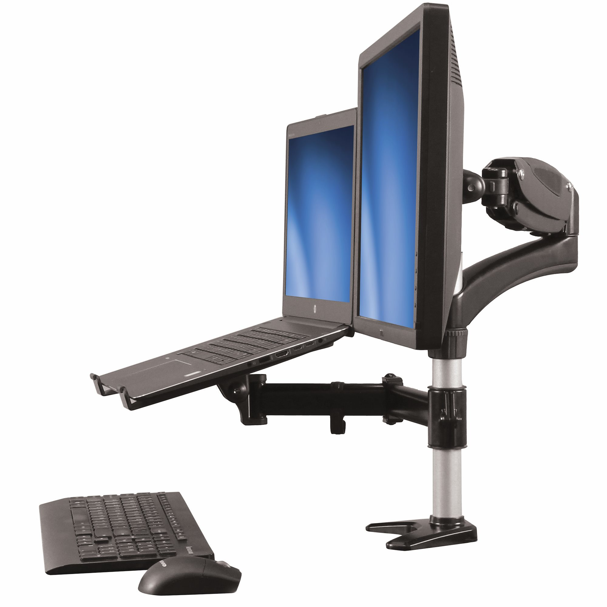 STARTECH.COM SINGLE-MONITOR AND LAPTOP STAND - ONE-TOUCH HEIGHT ADJUSTMENT 5 YR — STARTECH