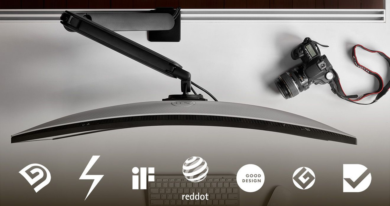 ATDEC ORA MONITOR ARM F-CLAMP BLACK — ATDEC