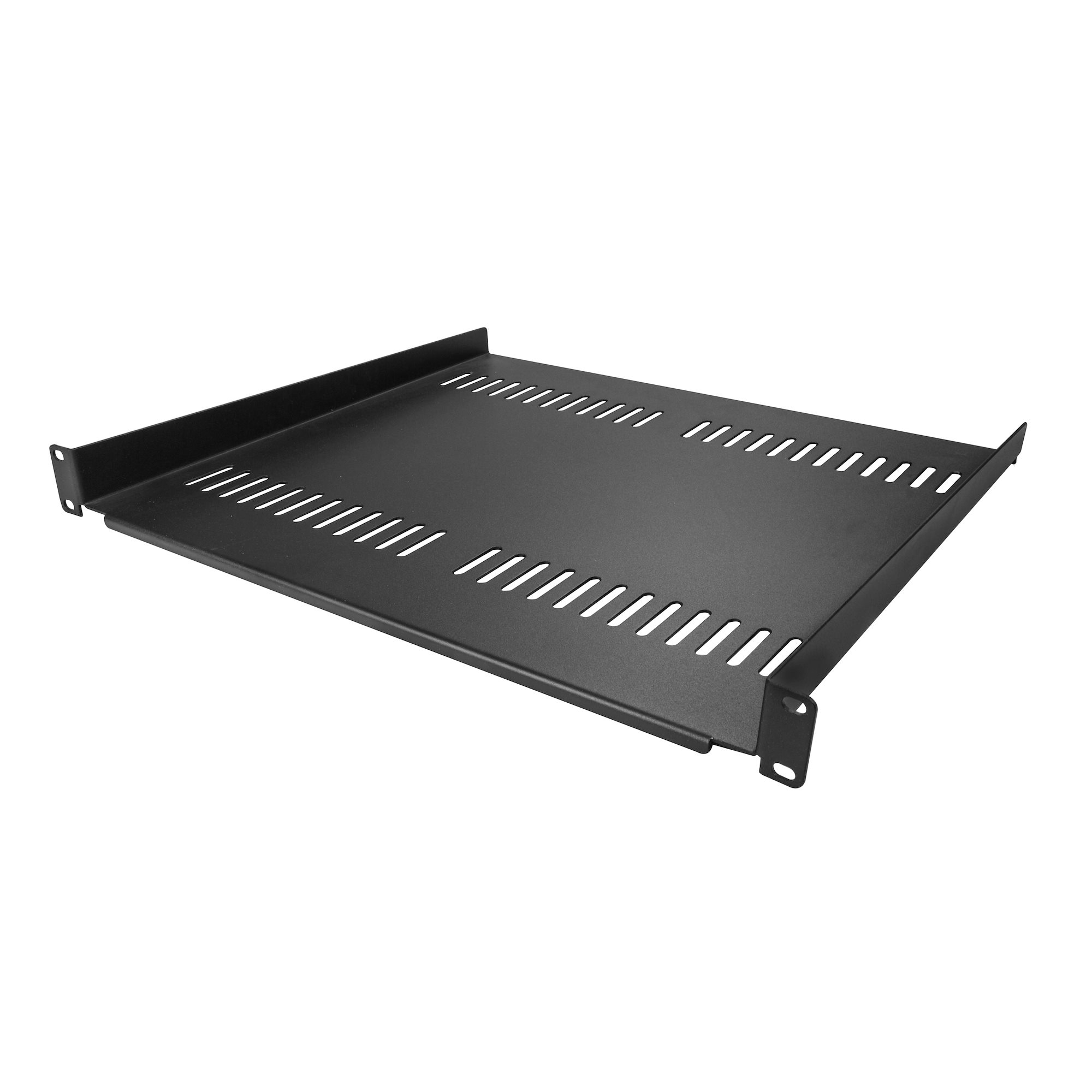 STARTECH.COM 2-PACK 1U SERVER RACK SHELF, VENTED, 44LB/20KG CAPACITY, 16" DEEP, STEEL TRAY — STARTECH