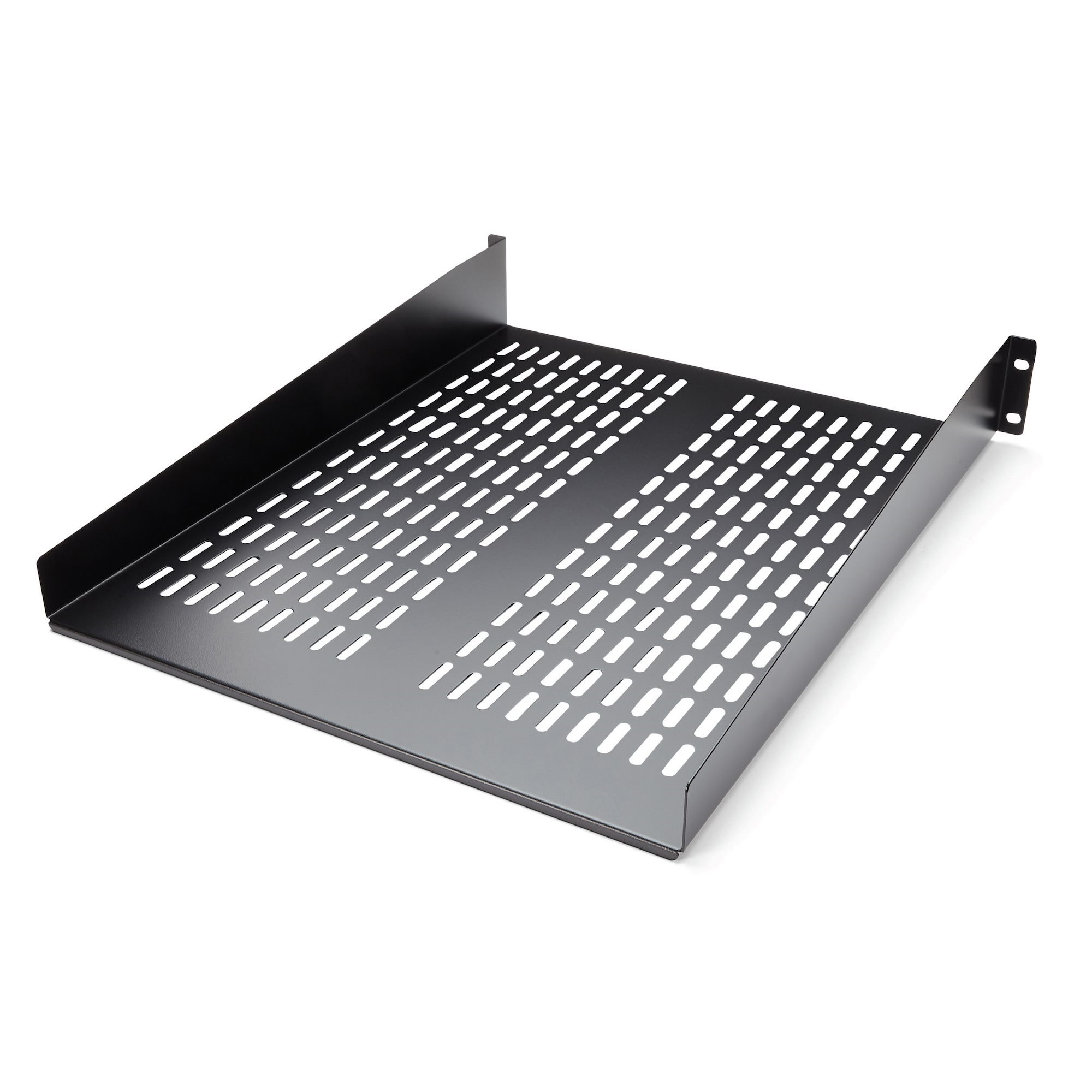 STARTECH.COM 2U SERVER RACK SHELF - 22IN VENTED FIXED MOUNT - 50LBS / 23KG LTW — STARTECH