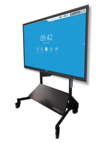 COMMBOX COMBO: 86" S4 CLASSIC 4K INTERACTIVE DISPLAY WITH COMBI MOTORISED STAND — COMMBOX