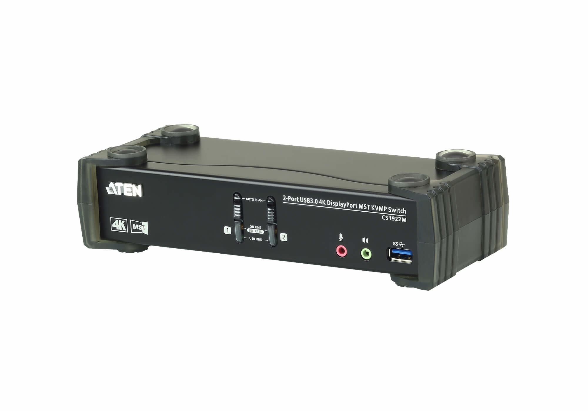ATEN 2 PORT USB 3.0 4K DISPLAYPORT KVMP SWITCH WITH BUILD IN MST HUB — ATEN