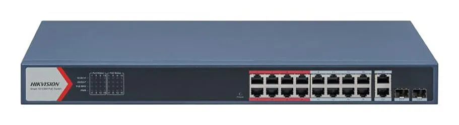 HIKVISION 16 PORT POE MANAGED SWITCH - 2 UPLINKS - 2 SFP — HIKVISION