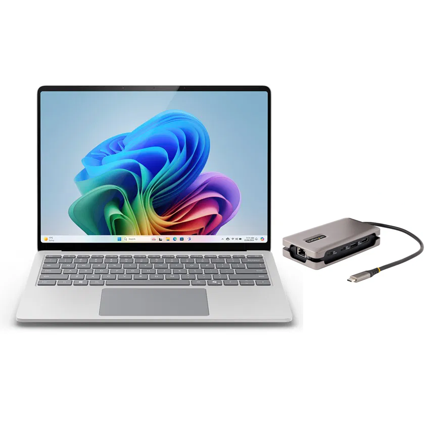 MICROSOFT BUNDLE - SURFACE LAPTOP 7 13.8" CU7 16GB 512GB PLATINUM - FREE ST.COM USB-C TRAVEL DOCK — MICROSOFT