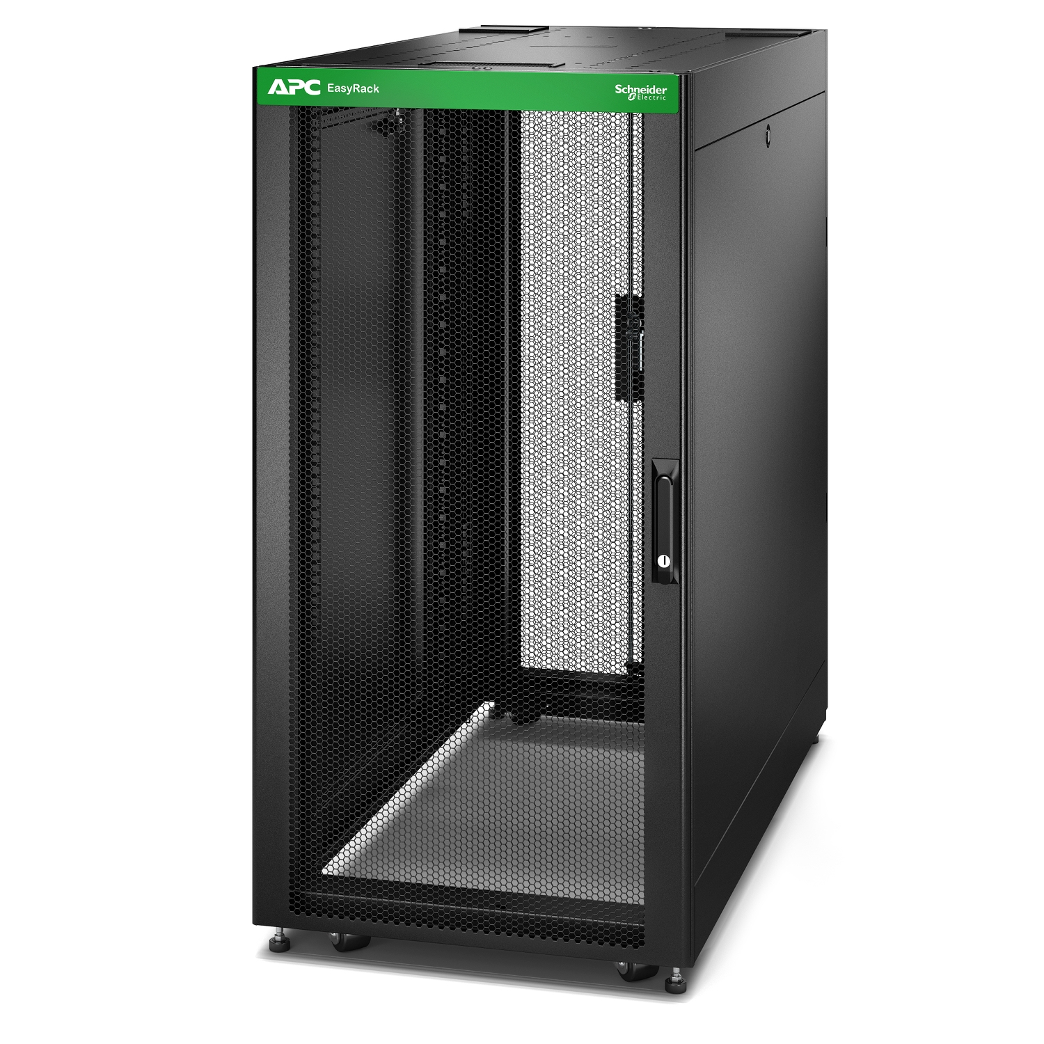 APC EASY RACK 600MM/24U/1200MM , WITH ROOF, SIDE PANEL,CASTORS,FEET AND 4 BRACKETS, NO BOTTOM, — APC