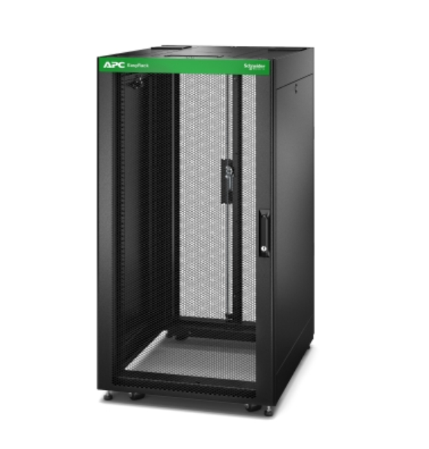 APC EASY RACK 600MM/24U/800MM , WITH ROOF, SIDE PANEL,CASTORS,FEET AND 4 BRACKETS, NO BOTTOM, — APC