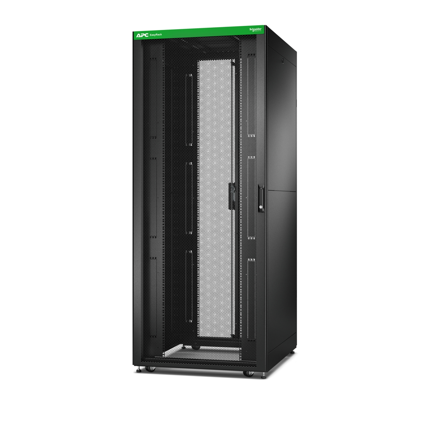 APC EASY RACK 800MM/42U/1000MM WITH ROOF, SIDE PANEL,CASTORS,FEET AND 4 BRACKETS, NO BOTTOM, B — APC