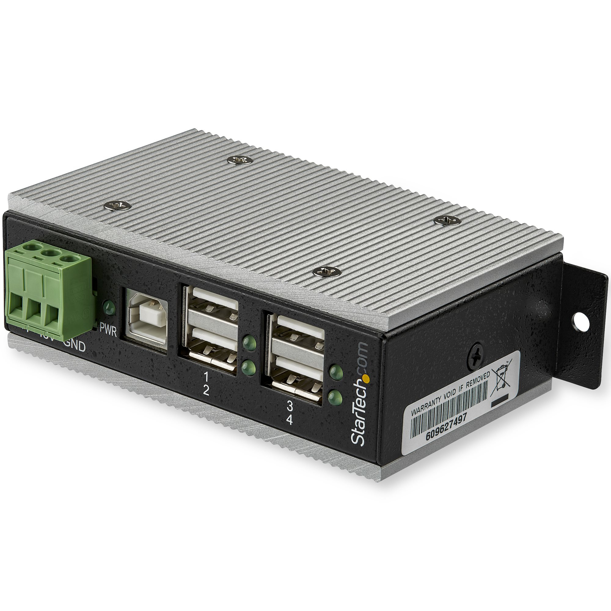 STARTECH.COM 4-PORT INDUSTRIAL USB HUB - USB 2.0 - 15KV ESD PROTECTION, 2 YR — STARTECH